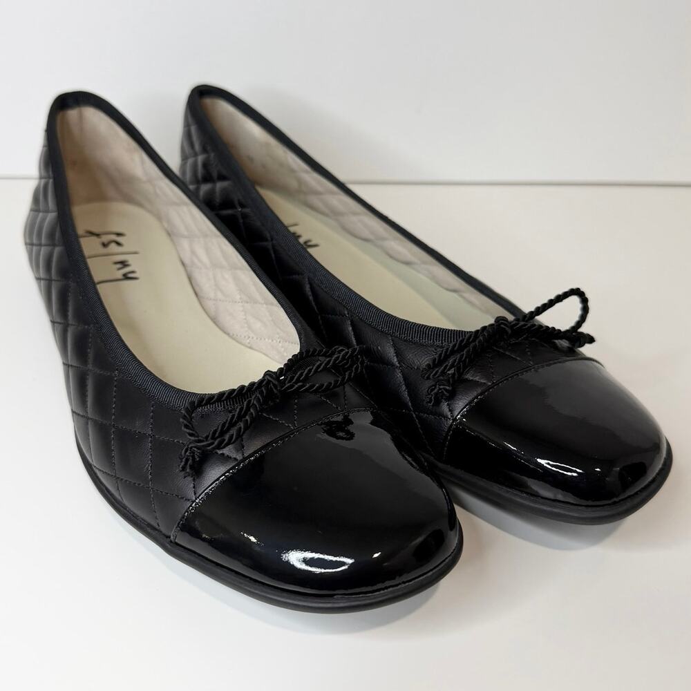 Like New! French Sole FS/NY PassportR Black Quilted Ballet Flats Women's Size 10